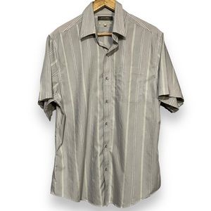 Denver Hayes Never Iron Button‎ Up short sleeve top